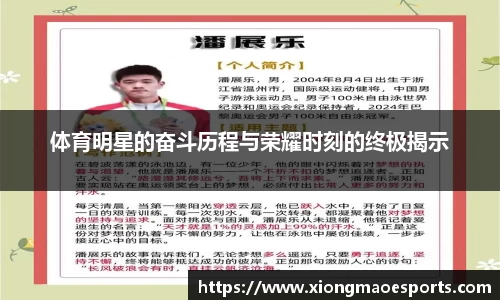 体育明星的奋斗历程与荣耀时刻的终极揭示